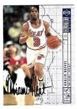 1994-95 Collector's Choice FRENCH Gold Signature Basketball Khalid Reeves #385