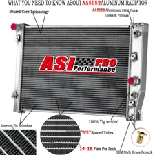 ASI 3 Row Aluminum Radiator For 1997-2004 Chevrolet Corvette 2-Door 5.7L V8 AT