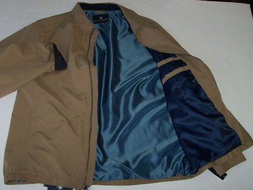 NWT Hart Schaffner Marx $179 DUNE KHAKI Lightweight Zip Jacket Men's 3XB SHARP - Picture 6 of 7