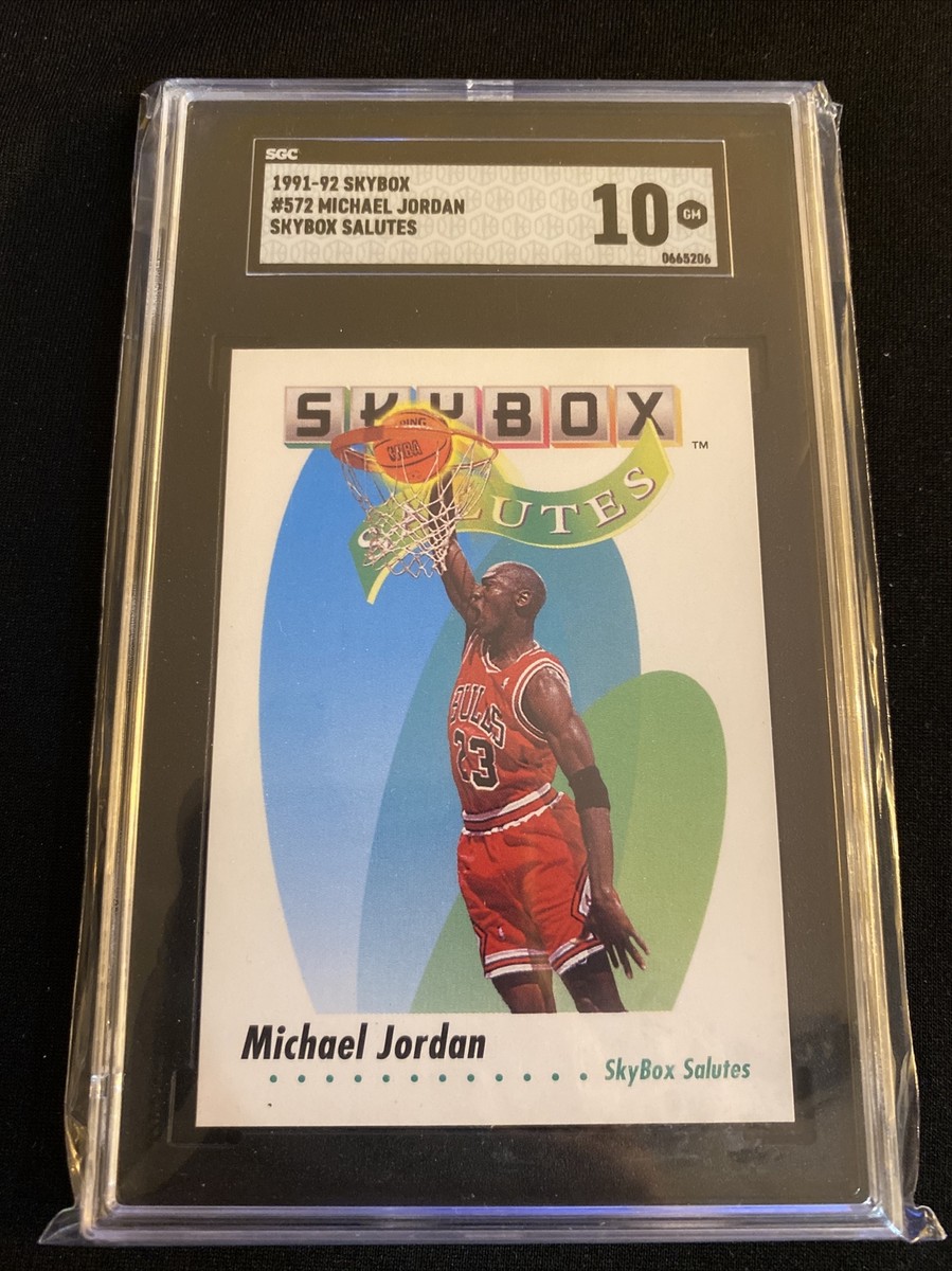 1991 SKYBOX #572 MICHAEL JORDAN Salutes SGC 10! POP2! Rare 