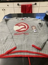 WOMENS NBA Touch by Alyssa Milano Atlanta Hawks All Laced Up Sweater M MED NWT