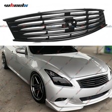 For Infiniti G37 08-2015 Q60 14-15 Coupe 2 Door Glossy Black Front Bumper Grille