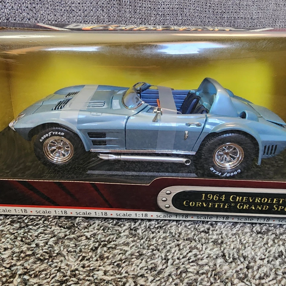 Chevrolet Corvette Grand Sport 1964 azul colección firma 1:18 Yat Ming Road Foto 3 de 4
