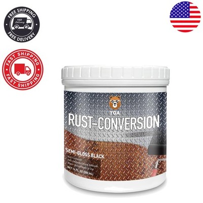 2-in-1 Rust Converter & Primer 16oz - Superior Matte Black Protection for Metal