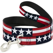 Dog Leash Americana Stars & Stripes NARROW 0.5"