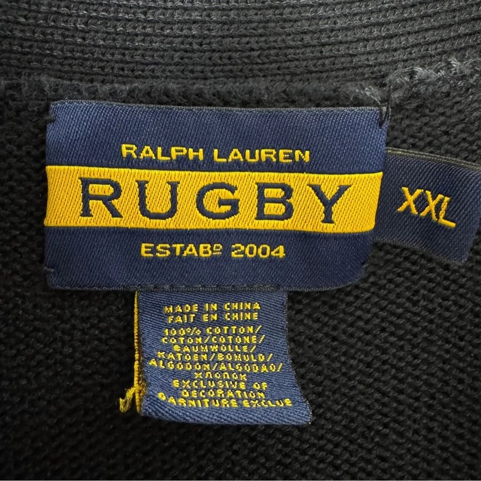 Cárdigan de Rugby Ralph Lauren para Hombres Suéter Tejido a Rayas Preppy Universitario Colegial Foto 3 de 4