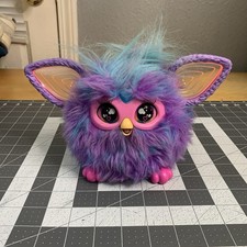 Furby Purple Plush Tie Dye Interactive Toy 2023 Glowing Ears Tested Works