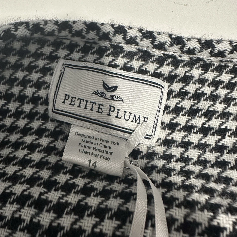 NWT Petite Plume Girls West End Houndstooth Seraphina Nightgown Size 14 Flannel - Image 3 of 4
