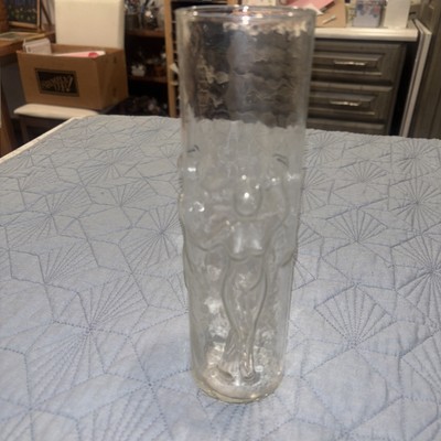 Vintage LIBBEY Extra Tall 8 3/4'' Highball 3D Female BODY Glass Mid-Century Mod
