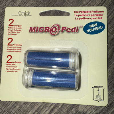 Emjoi Micro-Pedi  2 Pk Extra Coarse Replacement Rollers Callus Remover NEW