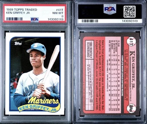 1989 Topps Traded Ken Griffey Jr. #41T PSA 8 Rookie Seattle Mariners