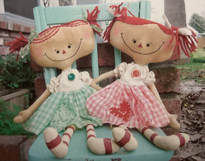 PATTERN Primitive Raggedy Ann Doll NEW Little Missy Primitives 2 Hair Styles