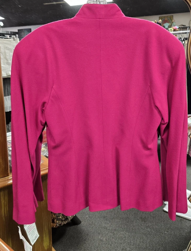 Linda Allard Ellen Tracy Wool Blazer Skirt Set 100% Wool Nwt $435 Vin 90's Pink - Image 2 of 4