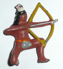 Vintage 1930's Cast Lead Manoil Barclay Indians Kneeling With Bow and Arrow #755 — photo 5