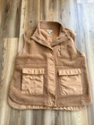 FLX Sherpa Fleece Vest Cinnamon Brown Soft Women’s XL Snap Pockets