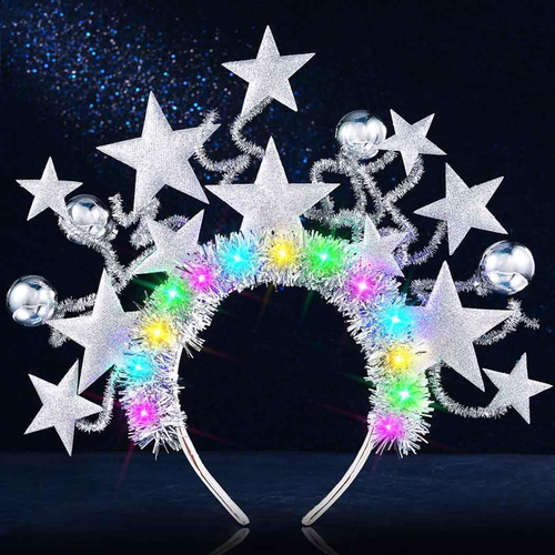 LED Star Headband - Illuminated Hair Accessory for Parties and Events - Picture 10 of 12