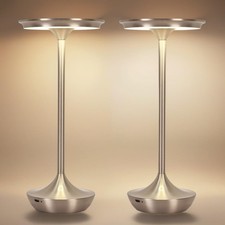 2 Pack LED Rechargeable Cordless Table Lamps,Portable Outdoor 6000 mAh Batter...