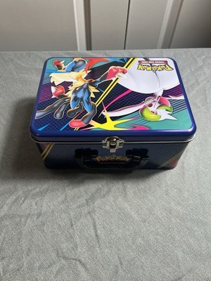 Pokemon TCG Mega Evolutions Lunch Box Tin W/ Stickers And Card Holder Booklet