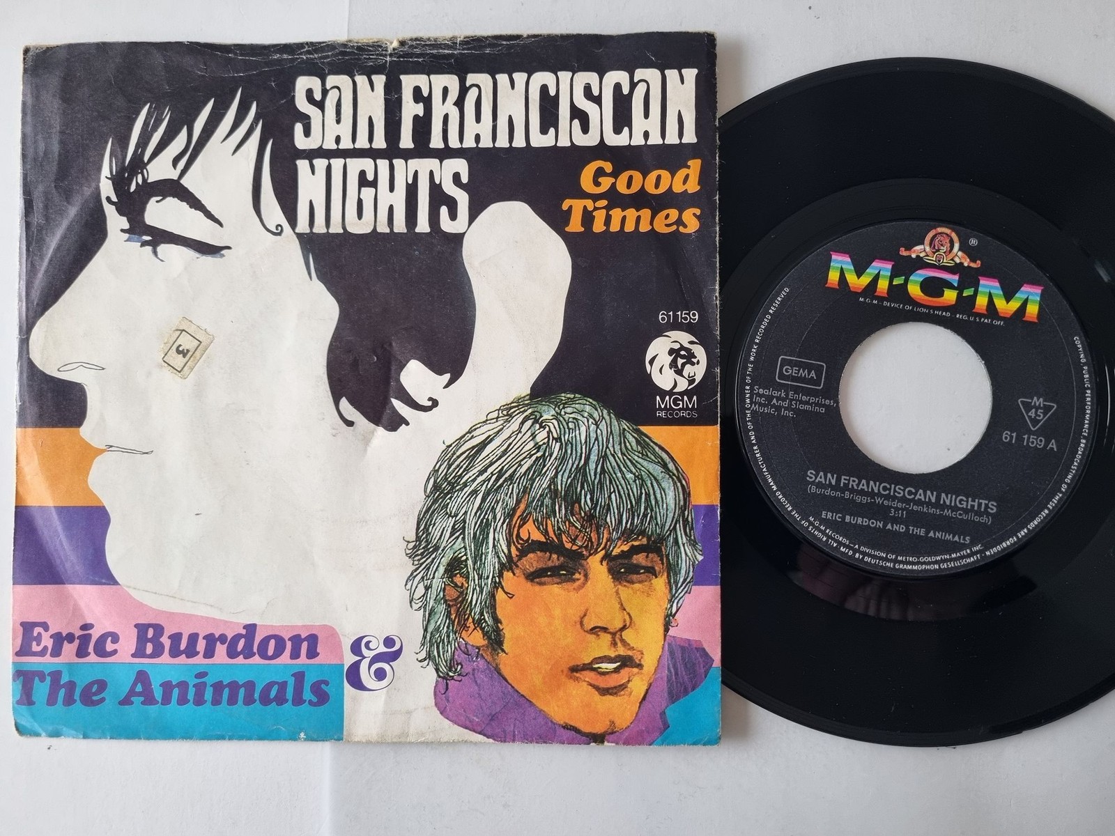 Eric Burdon & The Animals - San Franciscan Nights 7'' Vinyl Germany