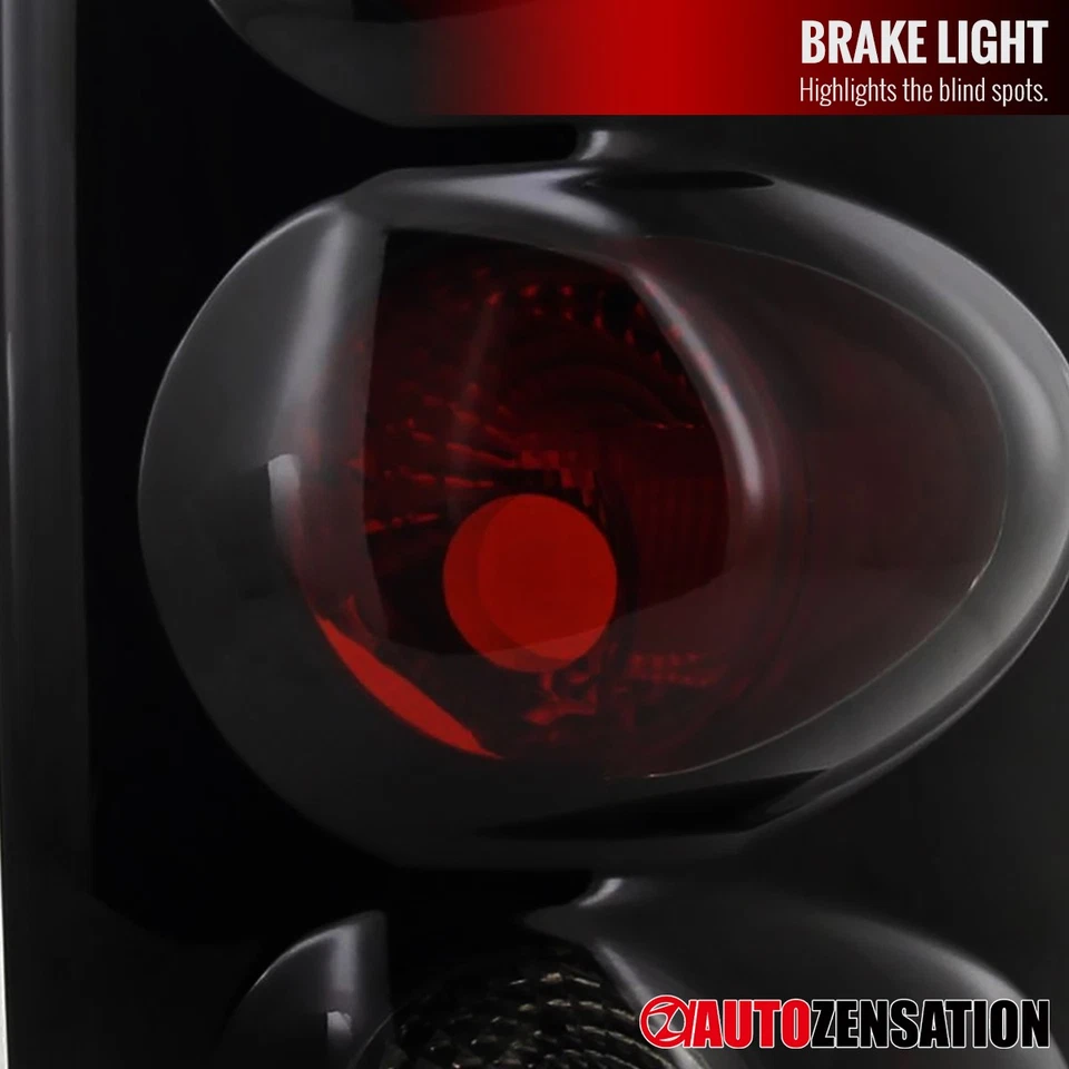 Fit 2002-2006 Dodge Ram 1500 2500 3500 Black Smoke Rear Tail Lights Brake Lamps Foto 4 de 4