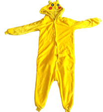 NWT Pokemon Pikachu Mens Sz M Yellow One Piece Pajamas Costume Lounge Sleep Wear