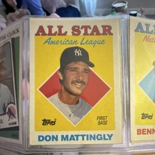 Topps Don Mattingly Yankees American League All Star #386 1987 Baseball Card