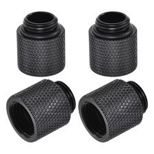 4 x Male to Female Extender Fitting G1/4 x 15mm for Water Cooling System Black
