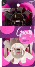 Goody SlideProof Octopus Large Claw Clips, 2 Ct, Neutral Tones, Secure Grip