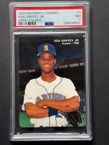 Ken Griffey Jr. 1989 Mother's Cookies Arms Folded RC #1 PSA 7 Rookie