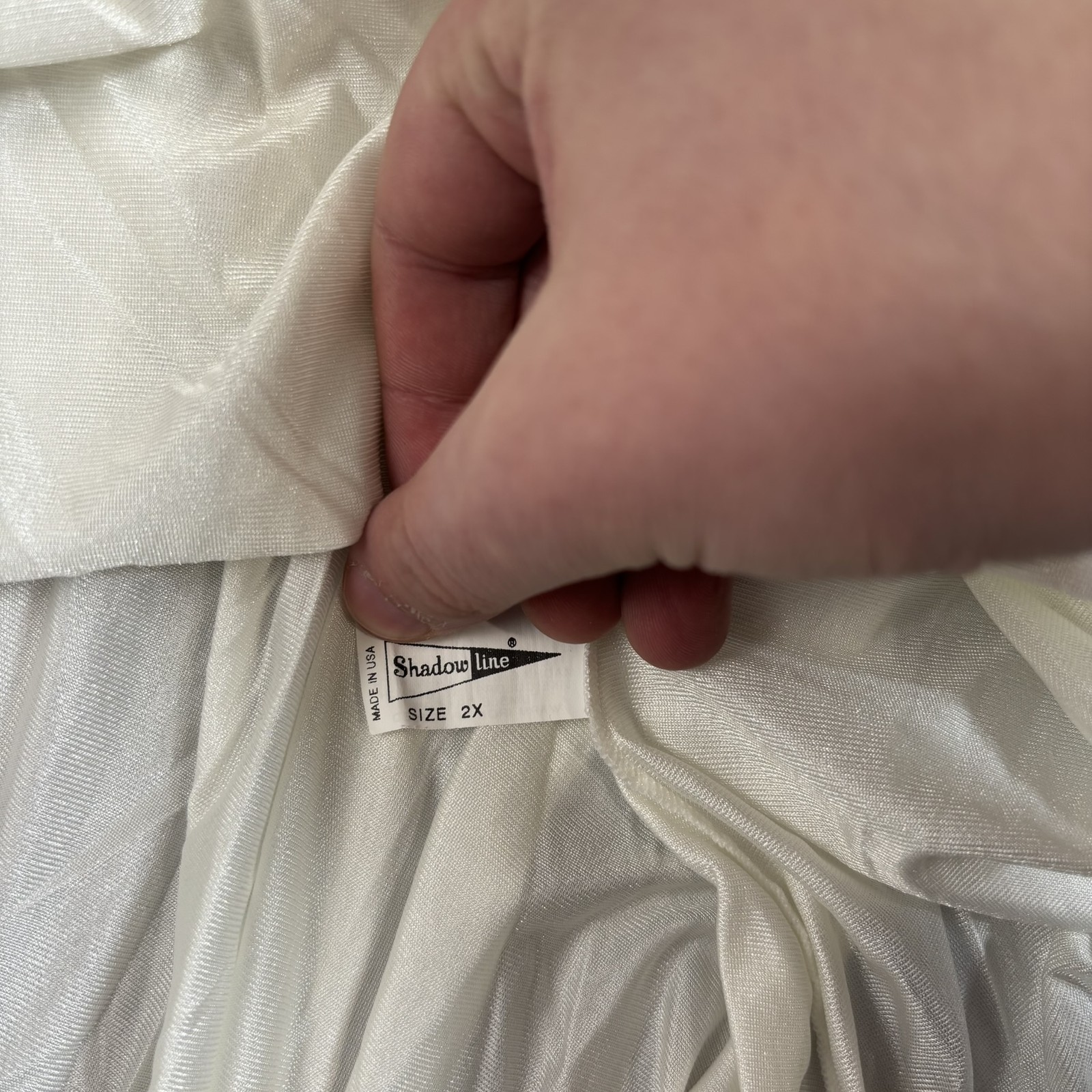 Shadowline Nightgown Robe Set Women 1X White Nylon Lace Peignoir Full Sweep Belt