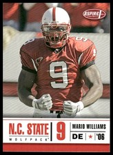 Mario Williams Rookie 2006 SAGE Aspire #4 NC State Wolfpack