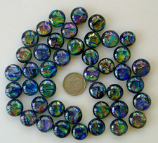 fused dichroic glass cabochon lot of 43 COE 90 hand made free shipping