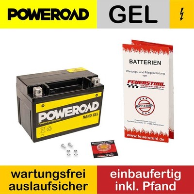 SYM Wolf 250, 2012-2016, Gel Batterie, wartungsfrei, startklar (inkl 7,50 Pfand)