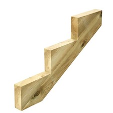 3 Tread Decking Stair Stringer Pine Timber 45 x 250 x 906mm Outdoor Steps