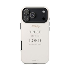 Proverbs 3:5 Christian Phone Case Trust in the Lord Minimalist Faith Cover