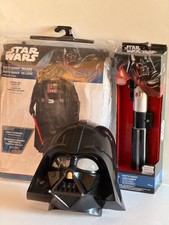 Star Wars Darth Vader Deluxe Adult Standar Costume w/ Mask  Light Up Lightsaber