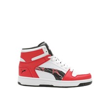 PUMA Rebound Layup Sl Heat Lightning Lace Up Youth Boys Red Sneakers Casual Sho