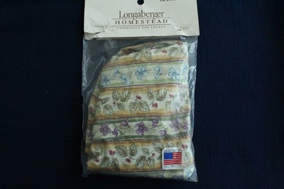 Longaberger Homestead Botanical Fields Stripe 13'' Bowl Basket Lid Cover - NEW