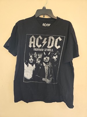 AC/DC Highway To Hell Men's Size Large Black T-Shirt Short Sleeve
