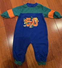 Vintage Sesame Street Romper Football Bert Ernie 50 12 Months