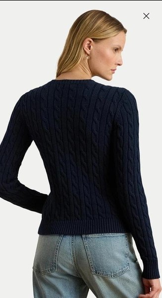 Women Polo Ralph Lauren Sweater Black Angora 38 /