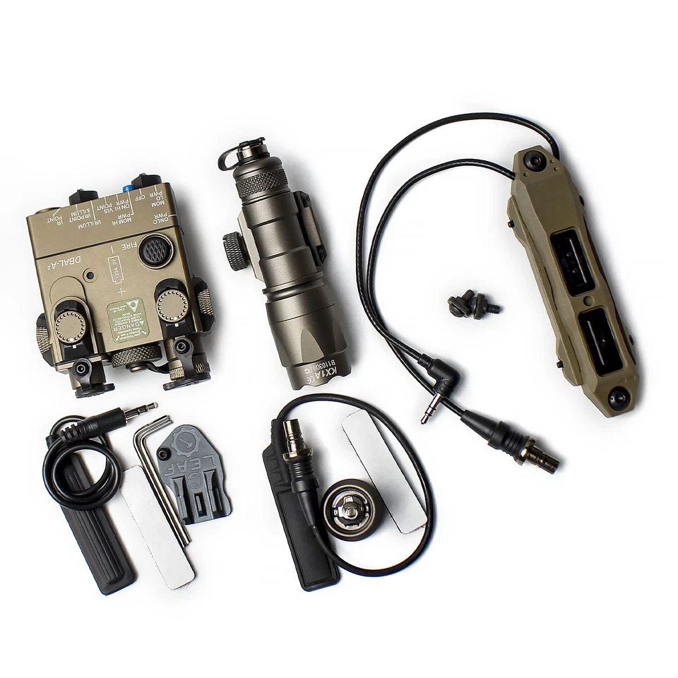 Láser rojo verde DBAL-A2 con infrarrojo IR de caza + linterna LED M300C + interruptor Foto 2 de 4