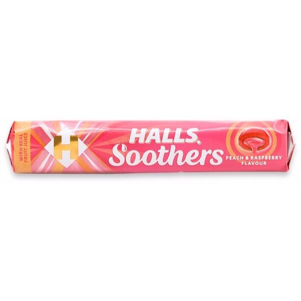 12 x Halls Soothers Peach & Raspberry Flavour 45g