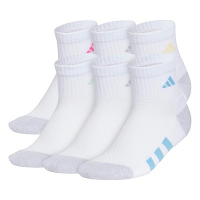 adidas Kids Athletic Cushioned 6-Pack Quarter Socks (Little Kid/Big Kid/Adult)