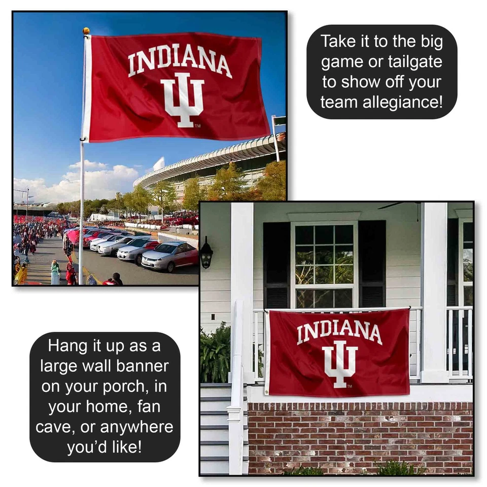 Indiana University Hoosiers Flag IU Large 3x5 - Image 4 of 4