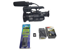 JVC GY-HM150U Compact Handheld 3CCD Camcorder HD Professional Video with battery