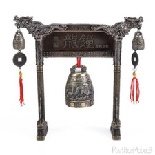 Chinese Dragon Gate Chime Statue Musical Meditation Bells Feng Shui Decor