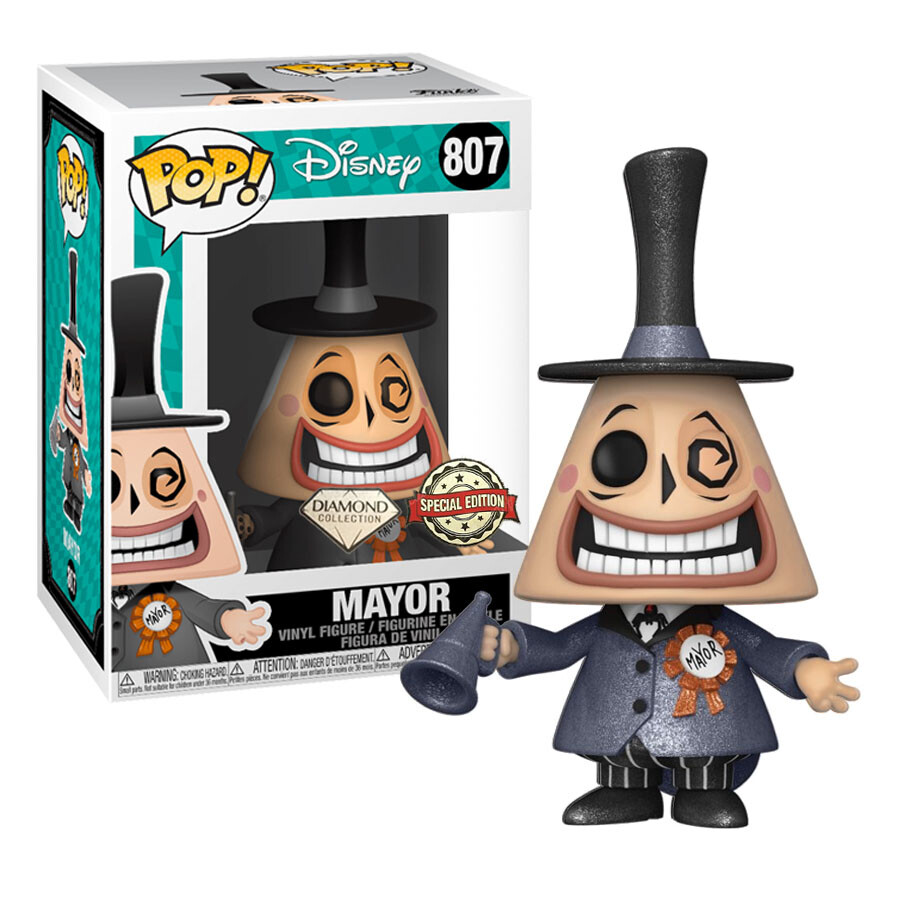 Nbx Mayor With Megaphone Exclusive Diamond Glitter Pop! Vinyl Figure #807