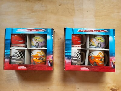  Disney Pixar Cars 2 x 4 verschiedene Kinder Tassen mini , 2 X 4er Set in OVP