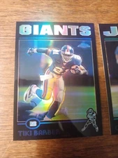 Tiki Barber 64/100 Black Refractor 2004 TOPPS CHROME  #135